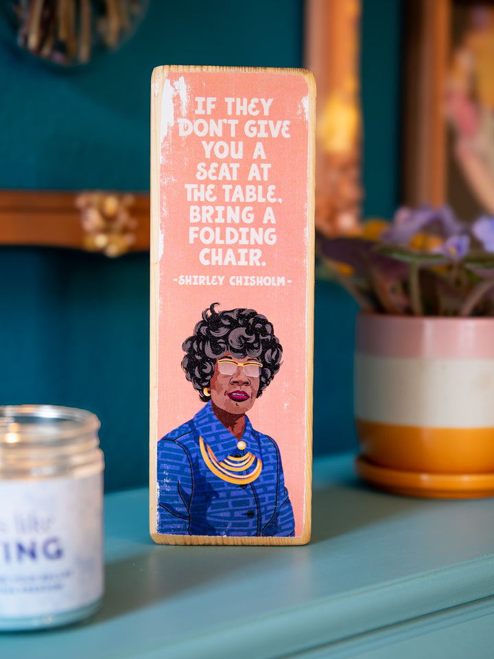 Shirley Chisholm Women Quote Panoramic wood art