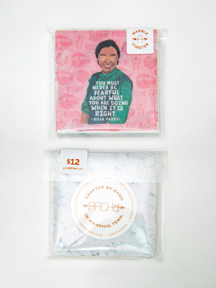 Individual Iconic Woman Marble Coaster