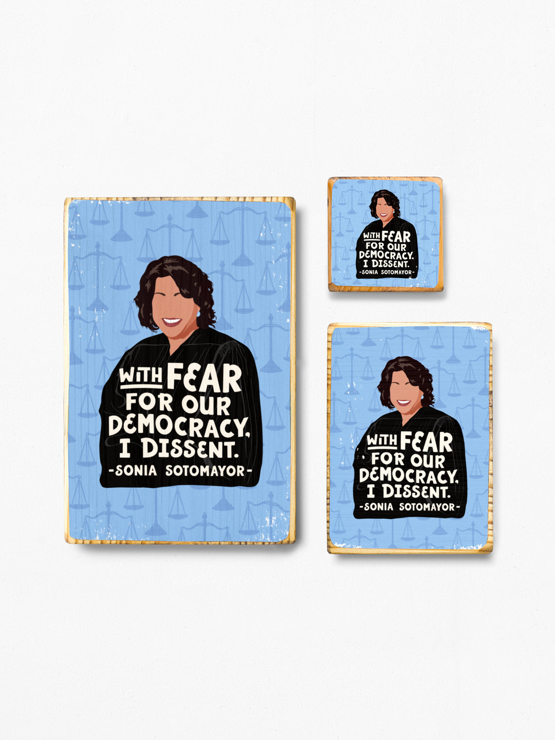 Sonia Sotomayor Women Quote wood art