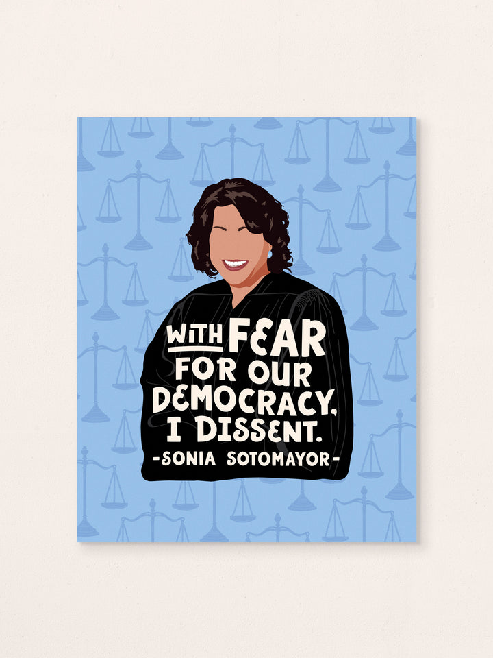 Sonia Sotomayor quote art print