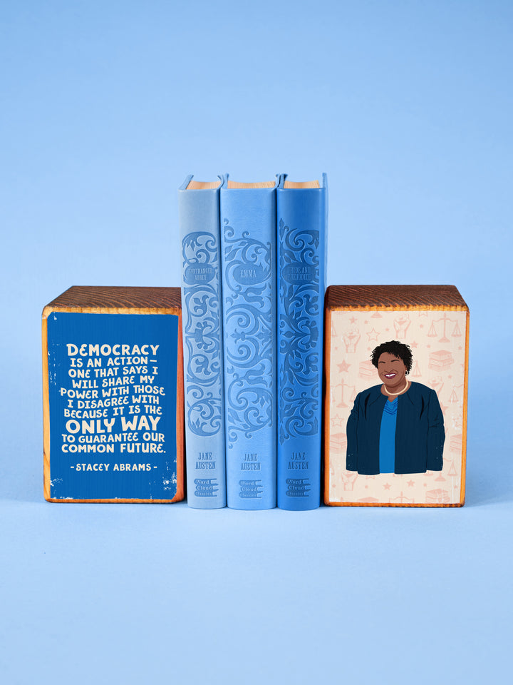 Stacey Abrams Quote bookend set of 2