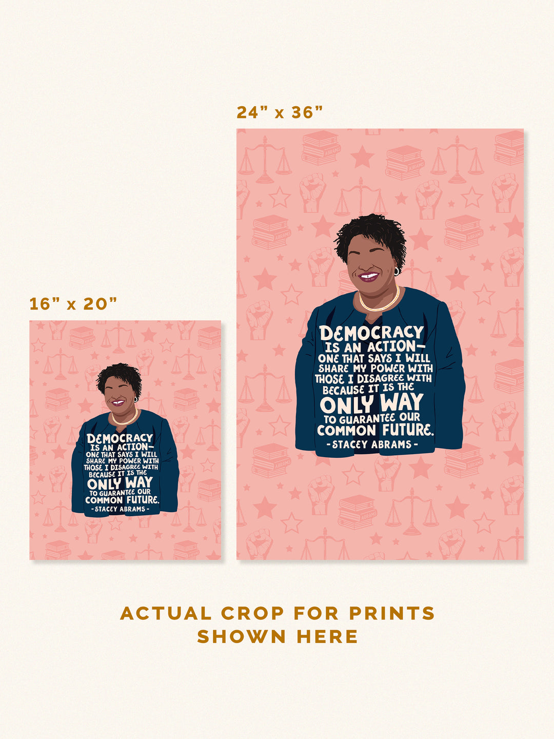 Stacey Abrams Women Quote poster print