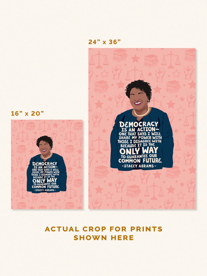 Stacey Abrams Women Quote poster print