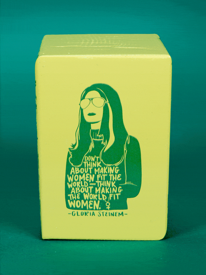 Individual Iconic Woman Bookend (Color Drenched Chartreuse Green)