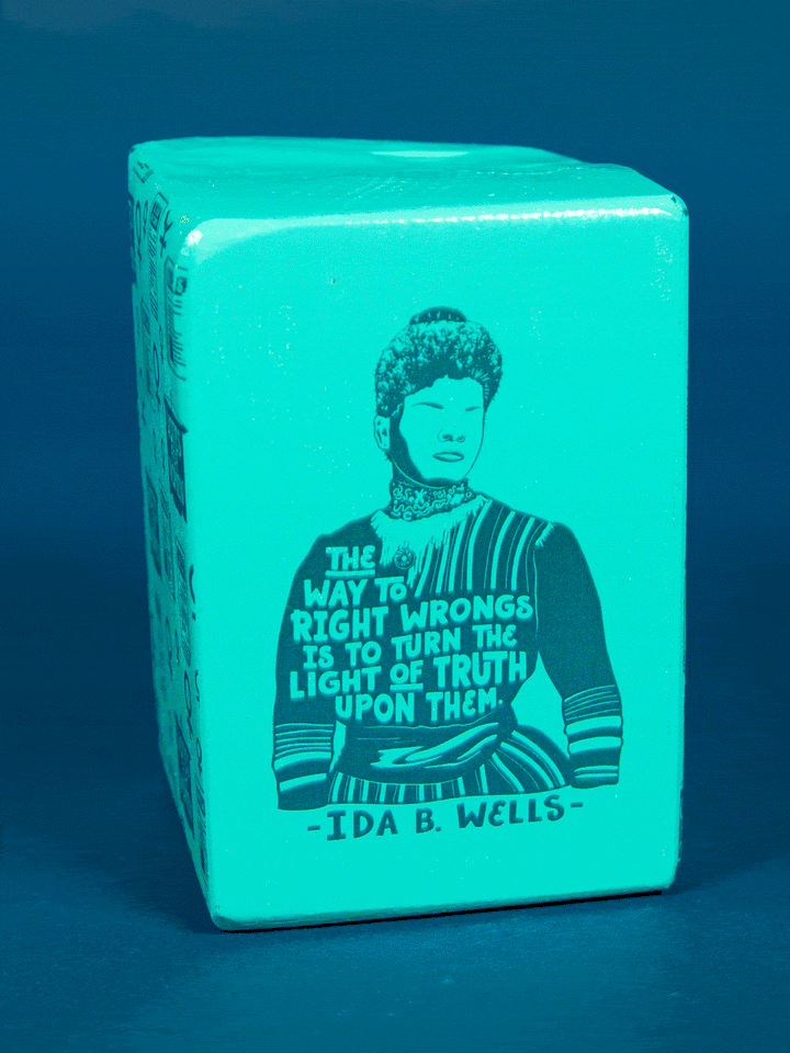 Individual Iconic Woman Bookend (Color Drenched Teal)