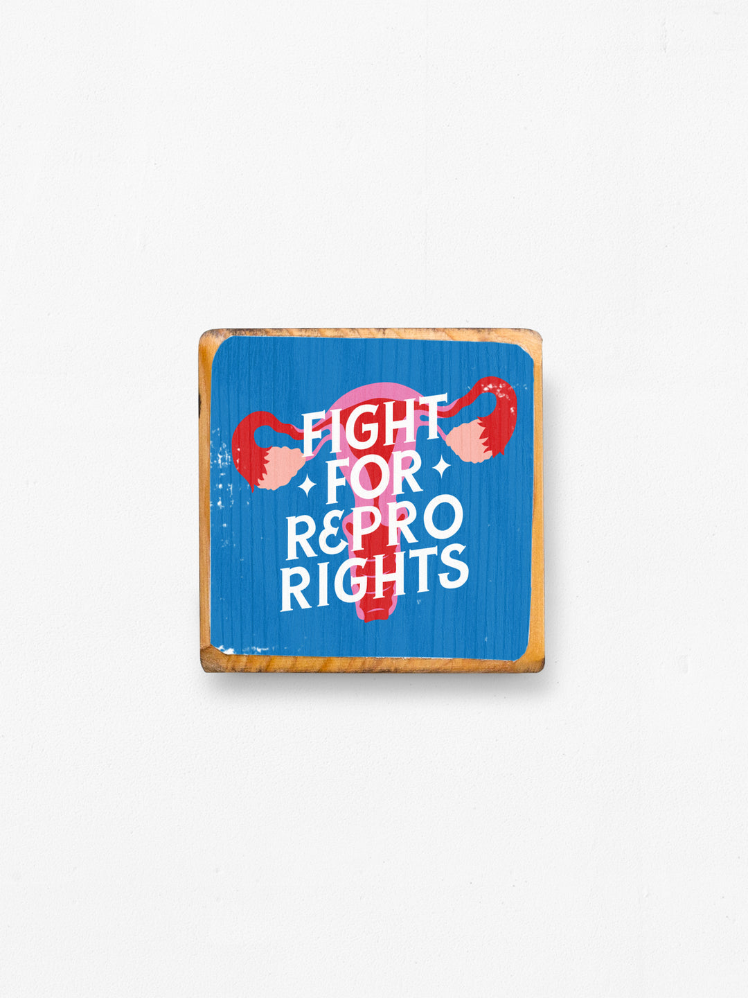 Reproductive Rights, Mini Block Wood Art