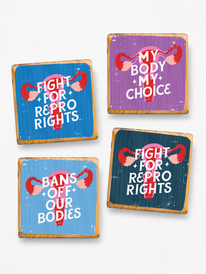 Reproductive Rights, Mini Block Wood Art