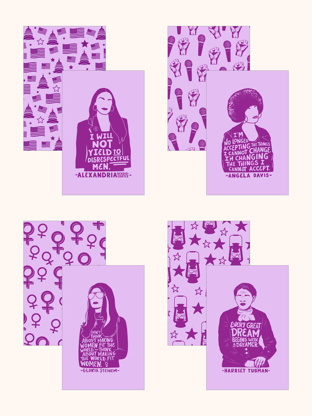 Individual Iconic Woman Bookend (Color Drenched Purple)