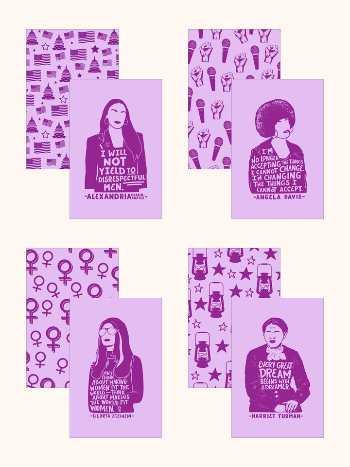 Individual Iconic Woman Bookend (Color Drenched Purple)