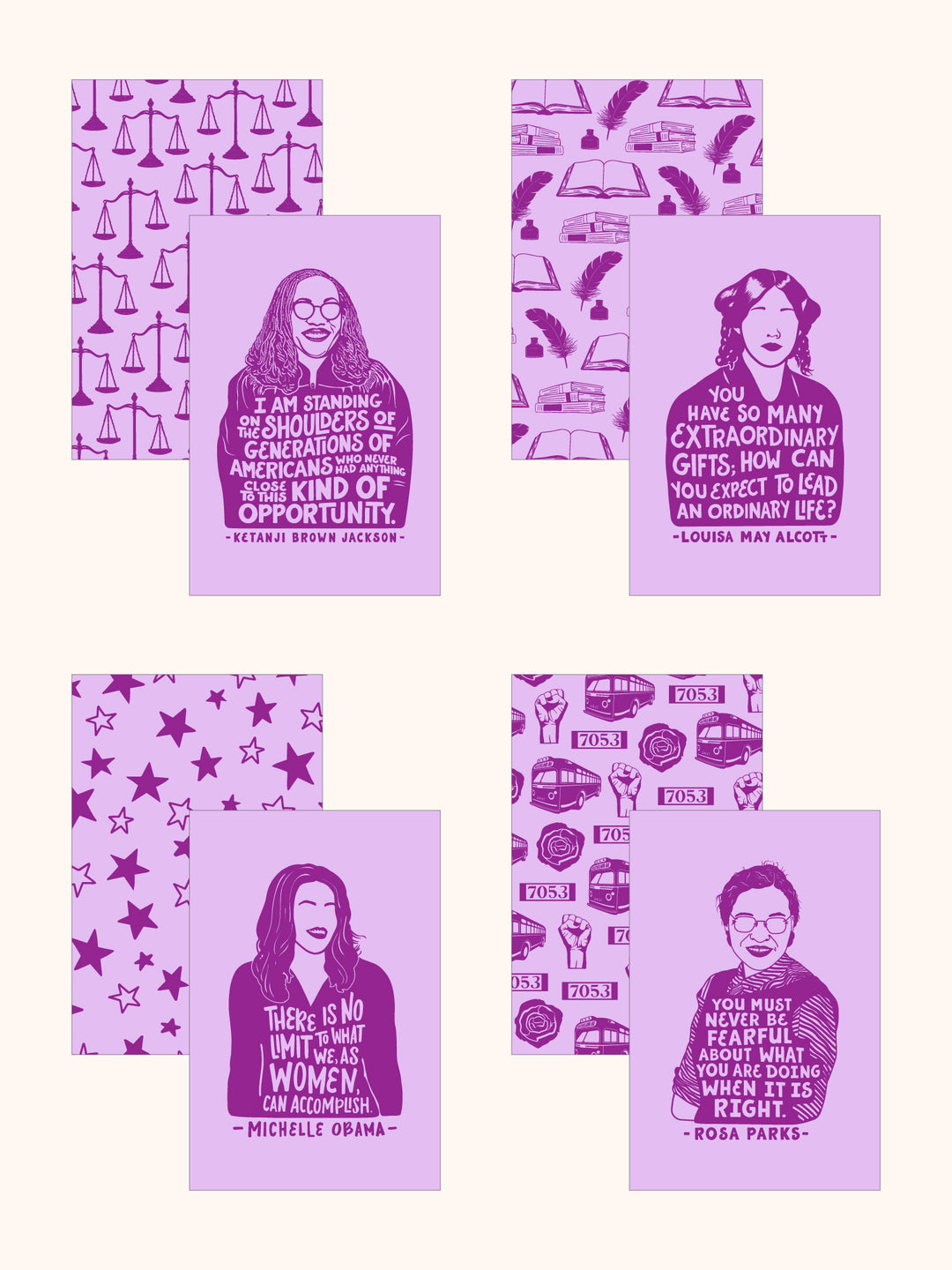 Individual Iconic Woman Bookend (Color Drenched Purple)