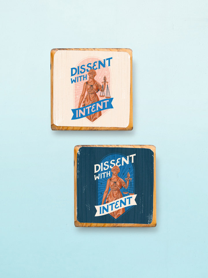 Dissent with Intent, Protest Wood wall art