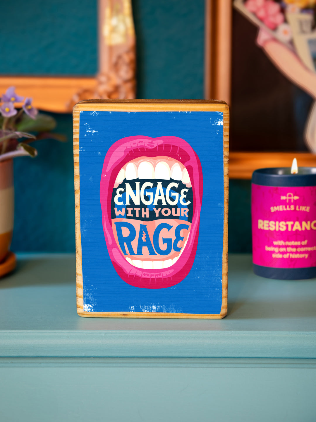 Engage with Your Rage, Protest Wood wall art