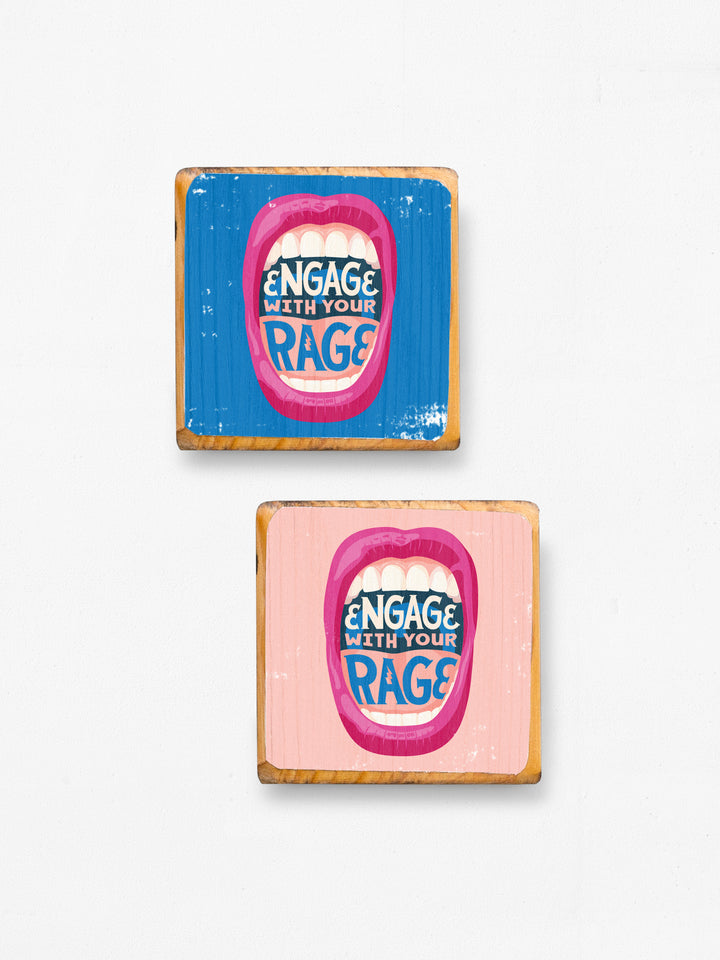 Engage with Your Rage, Protest Wood wall art