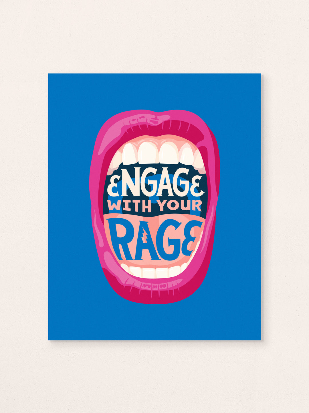 Engage with Your Rage, Illustrated Protest Wall Art Print