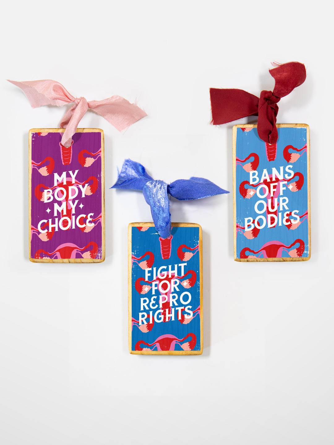 Fight for Reproductive Rights, Wood Ornaments