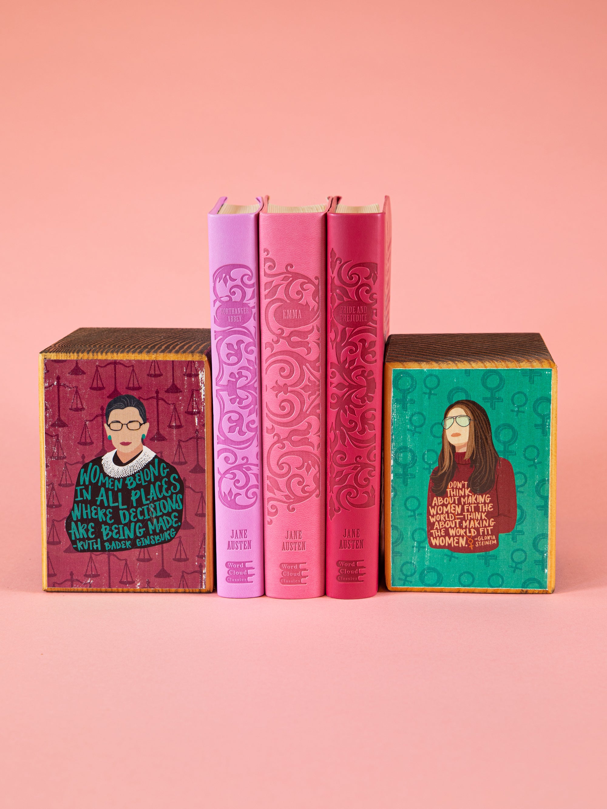 Iconic Women Quotes, Bookend Set of 2, Mix-and-Match