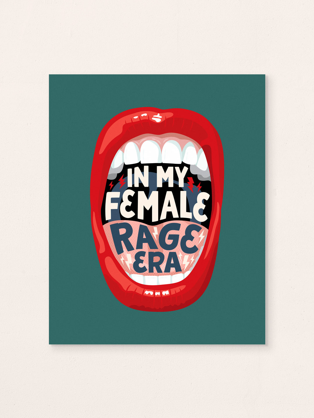 In My Female Rage Era, Illustrated Art Print