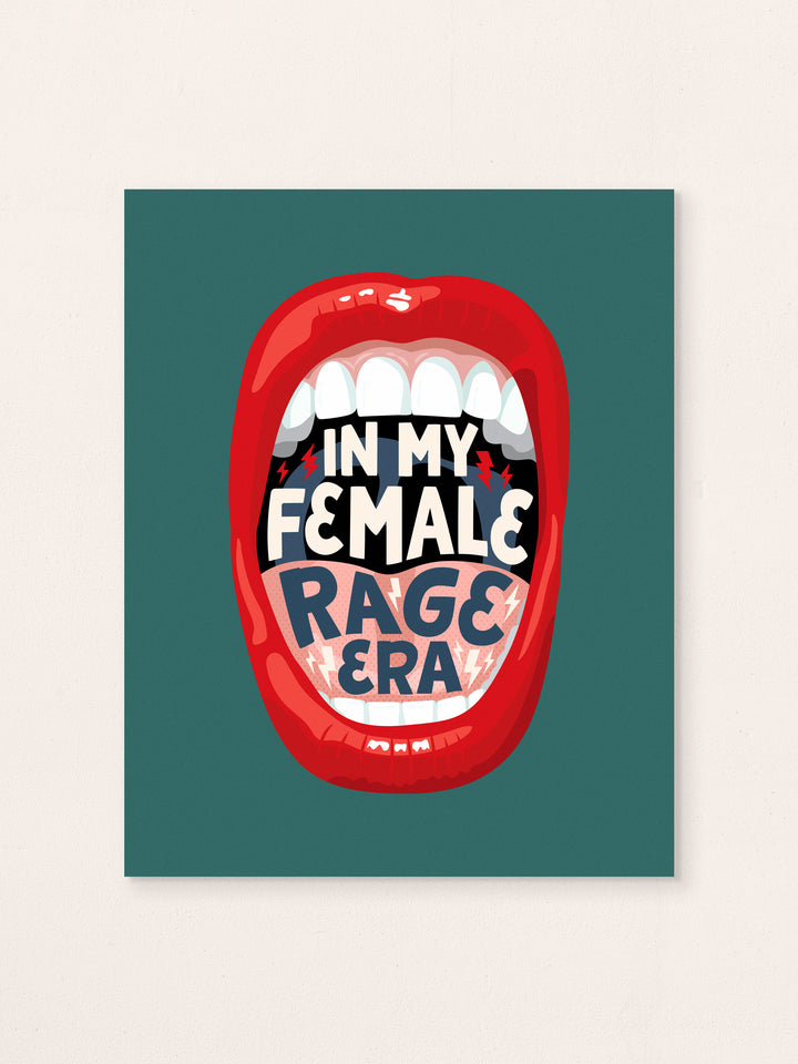 In My Female Rage Era, Illustrated Art Print