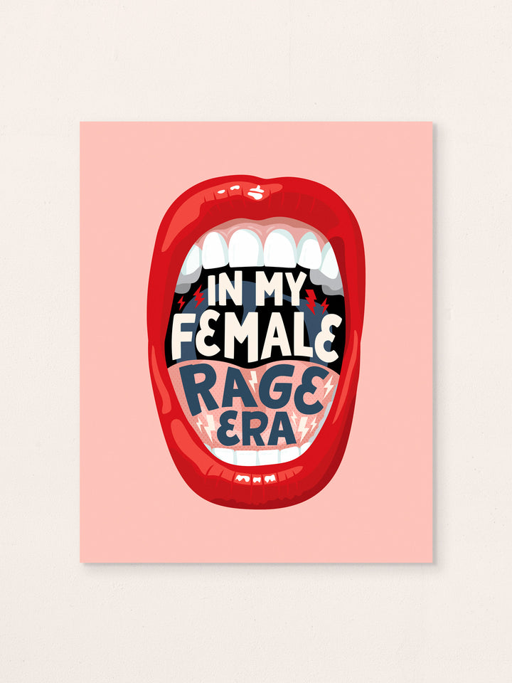 In My Female Rage Era, Illustrated Art Print