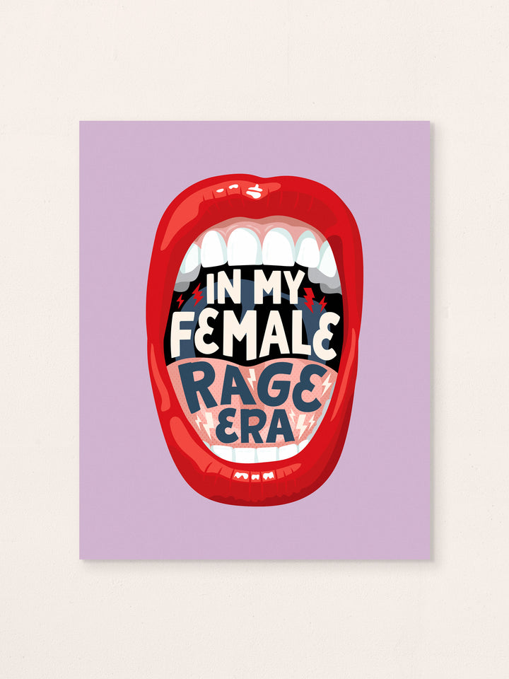 In My Female Rage Era, Illustrated Art Print