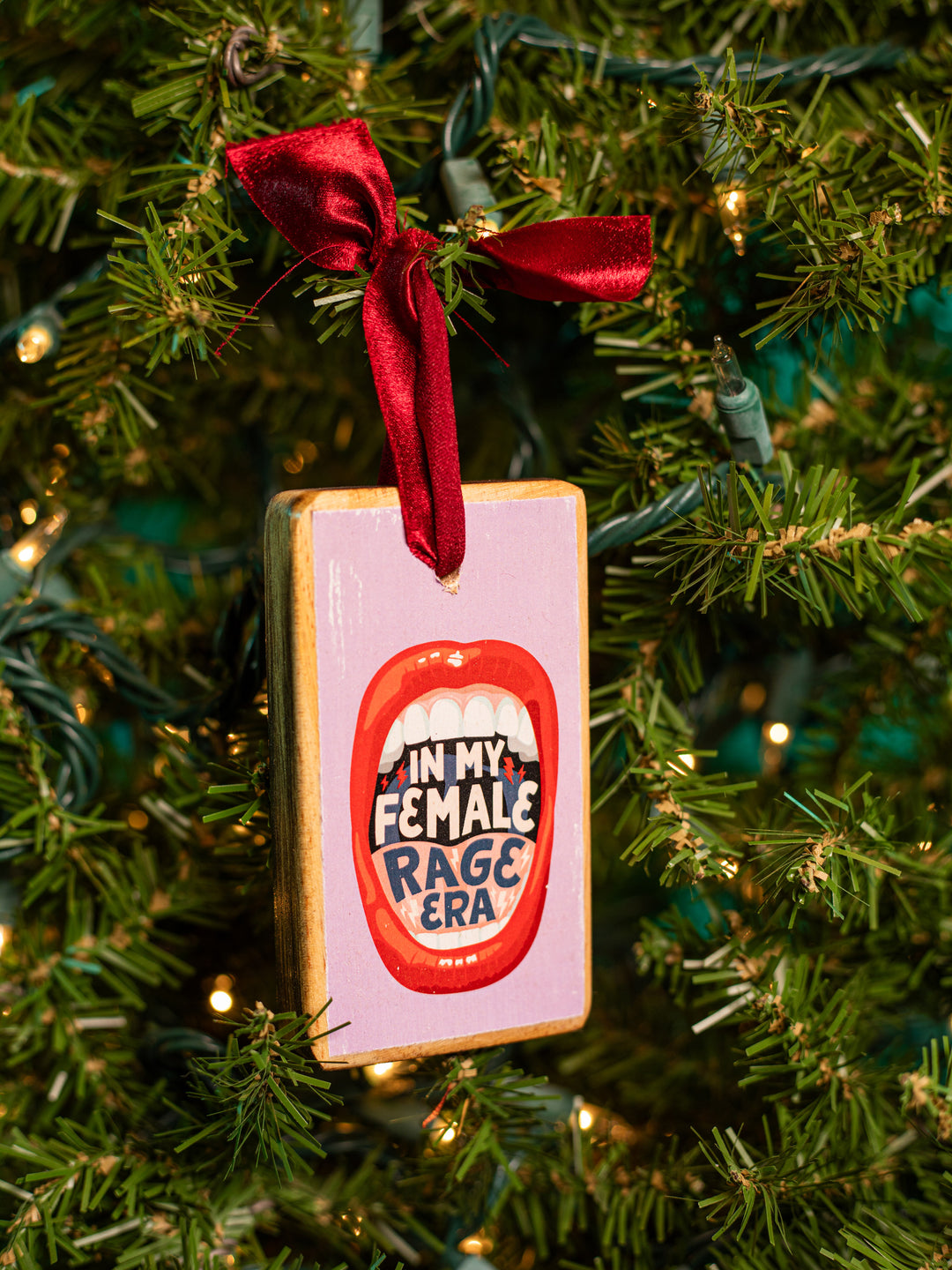 In My Female Rage Era, Wood Ornament