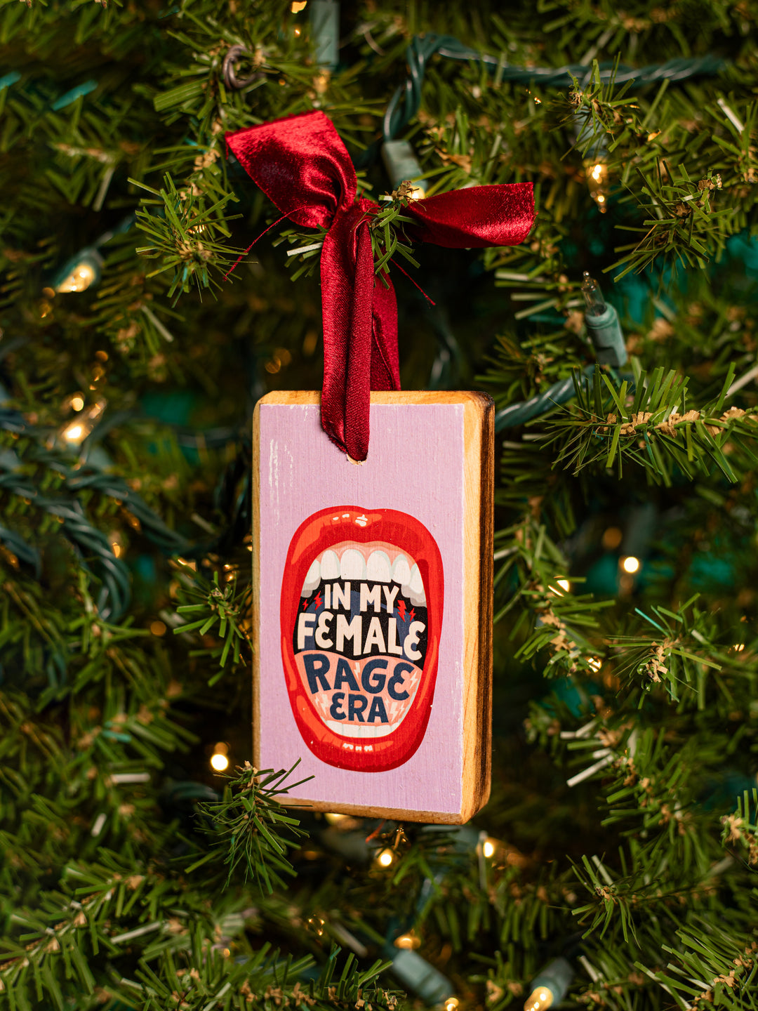 In My Female Rage Era, Wood Ornament