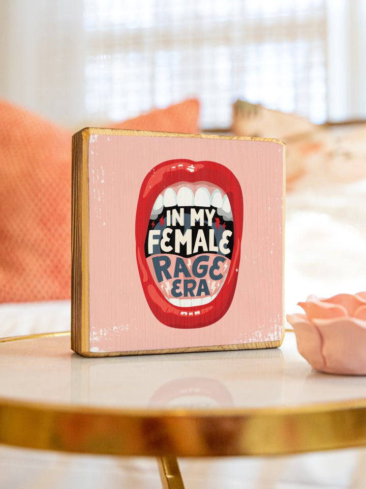 In My Female Rage Era, Illustrated Wood Art
