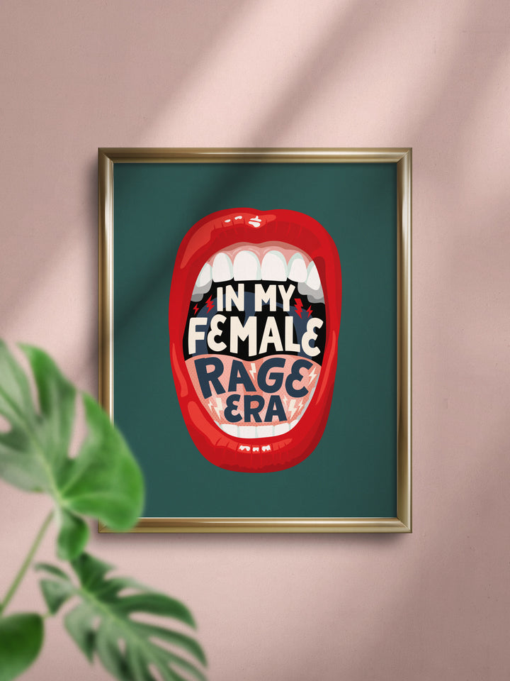 In My Female Rage Era, Illustrated Art Print