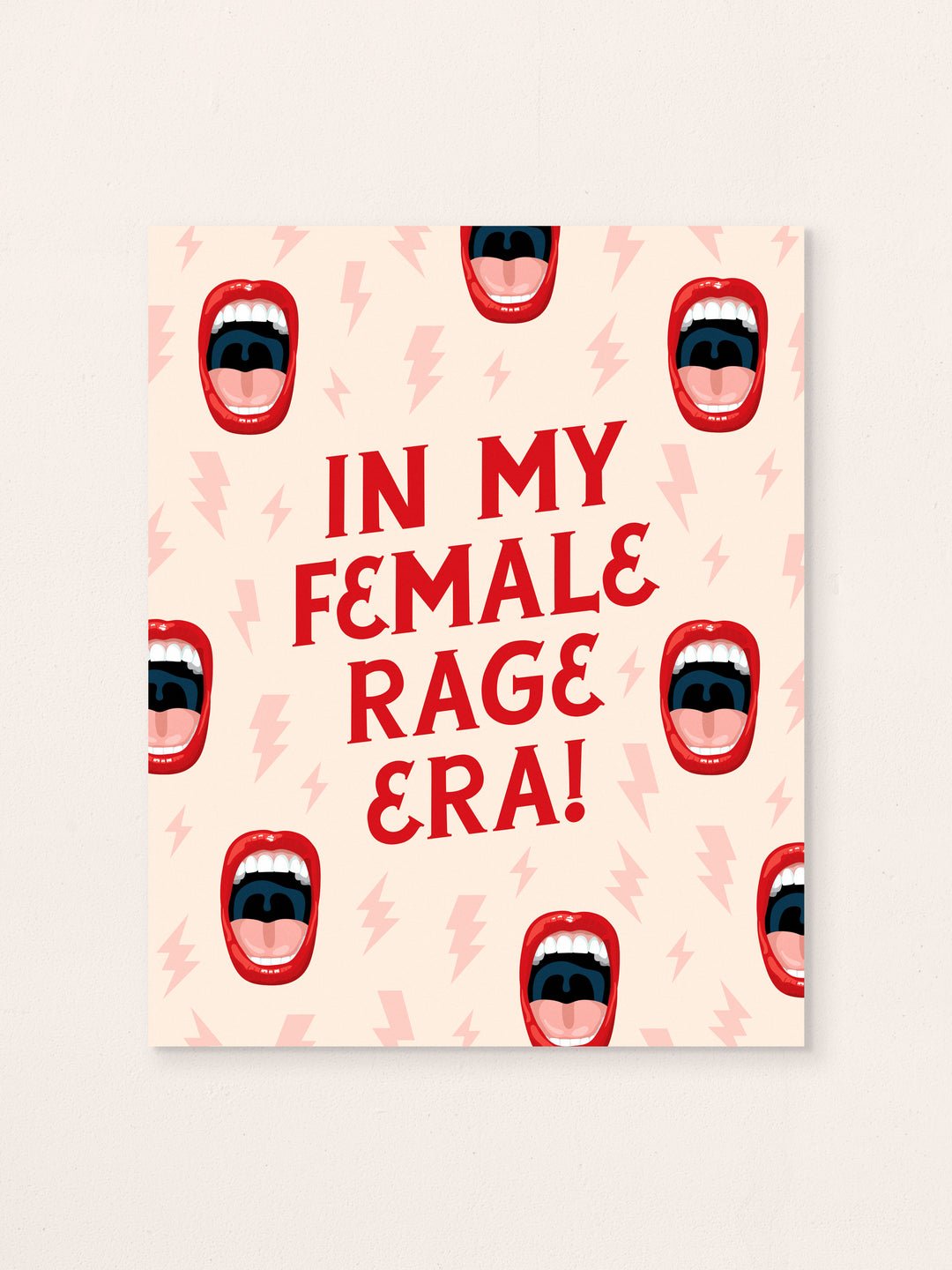 In My Female Rage Era, Patterned Art Print
