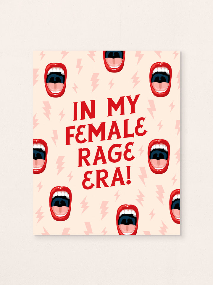 In My Female Rage Era, Patterned Art Print