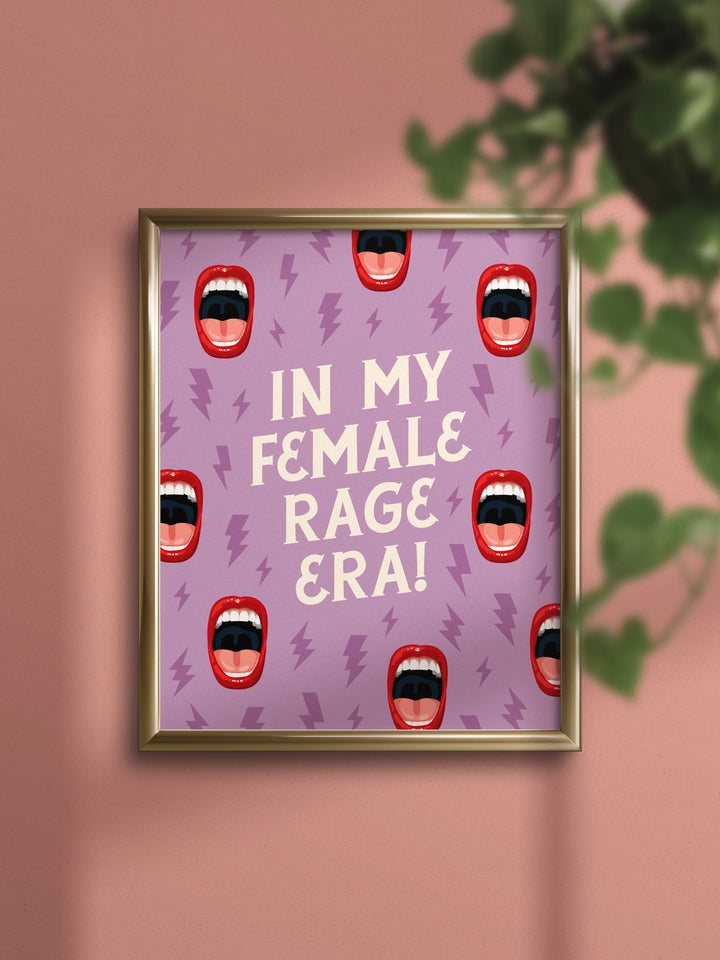 In My Female Rage Era, Patterned Art Print