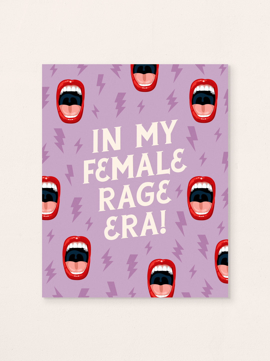 In My Female Rage Era, Patterned Art Print