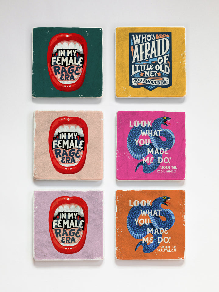 Resistance Art, Build Your Own Marble Coaster Set of 4
