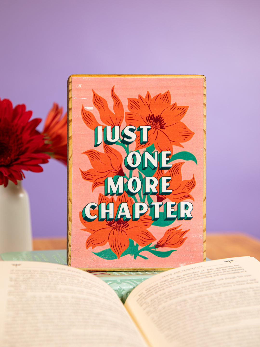 Just One More Chapter Wood Wall Art