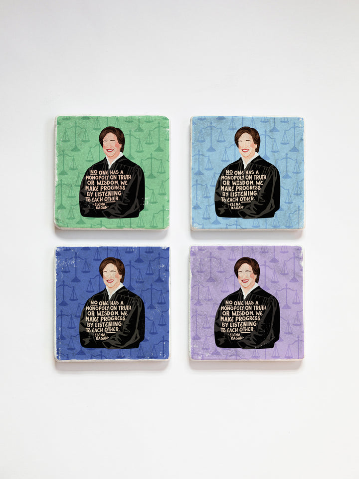 Elena Kagan Quote marble coasters