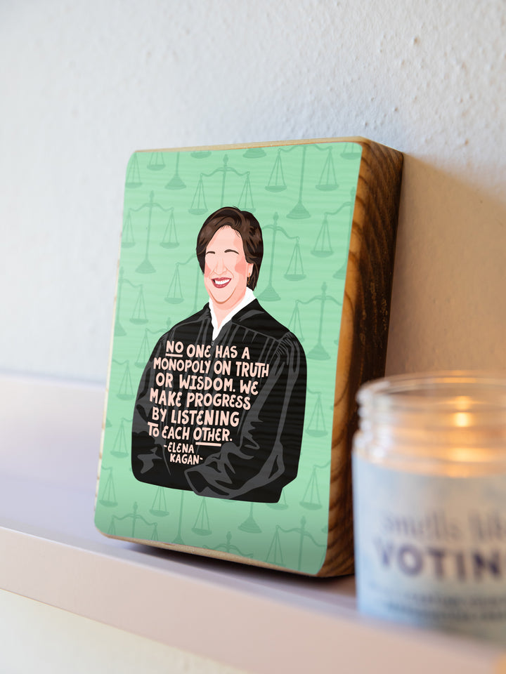 Elena Kagan Quote wood art