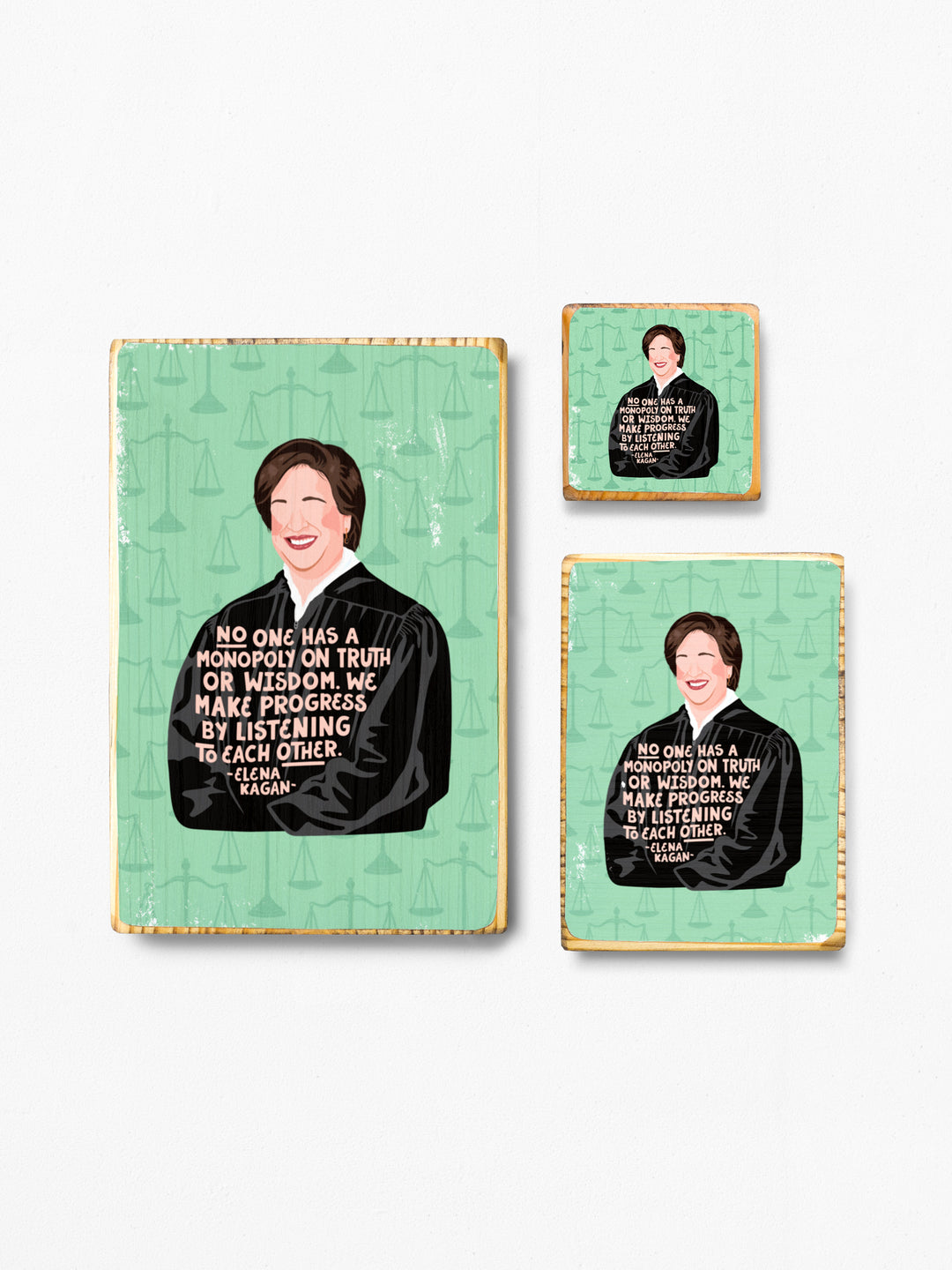 Elena Kagan Quote wood art