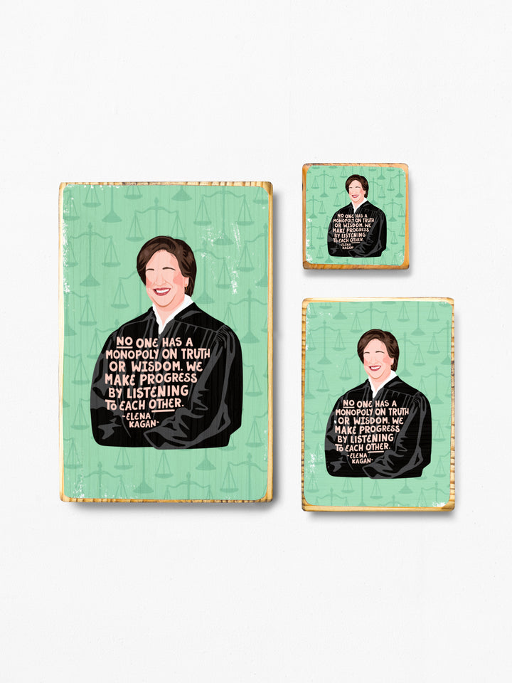 Elena Kagan Quote wood art