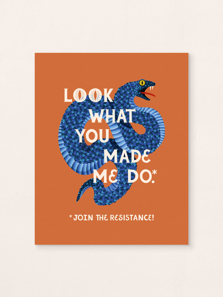 Look What You Made Me Do, Illustrated Snake Art Print