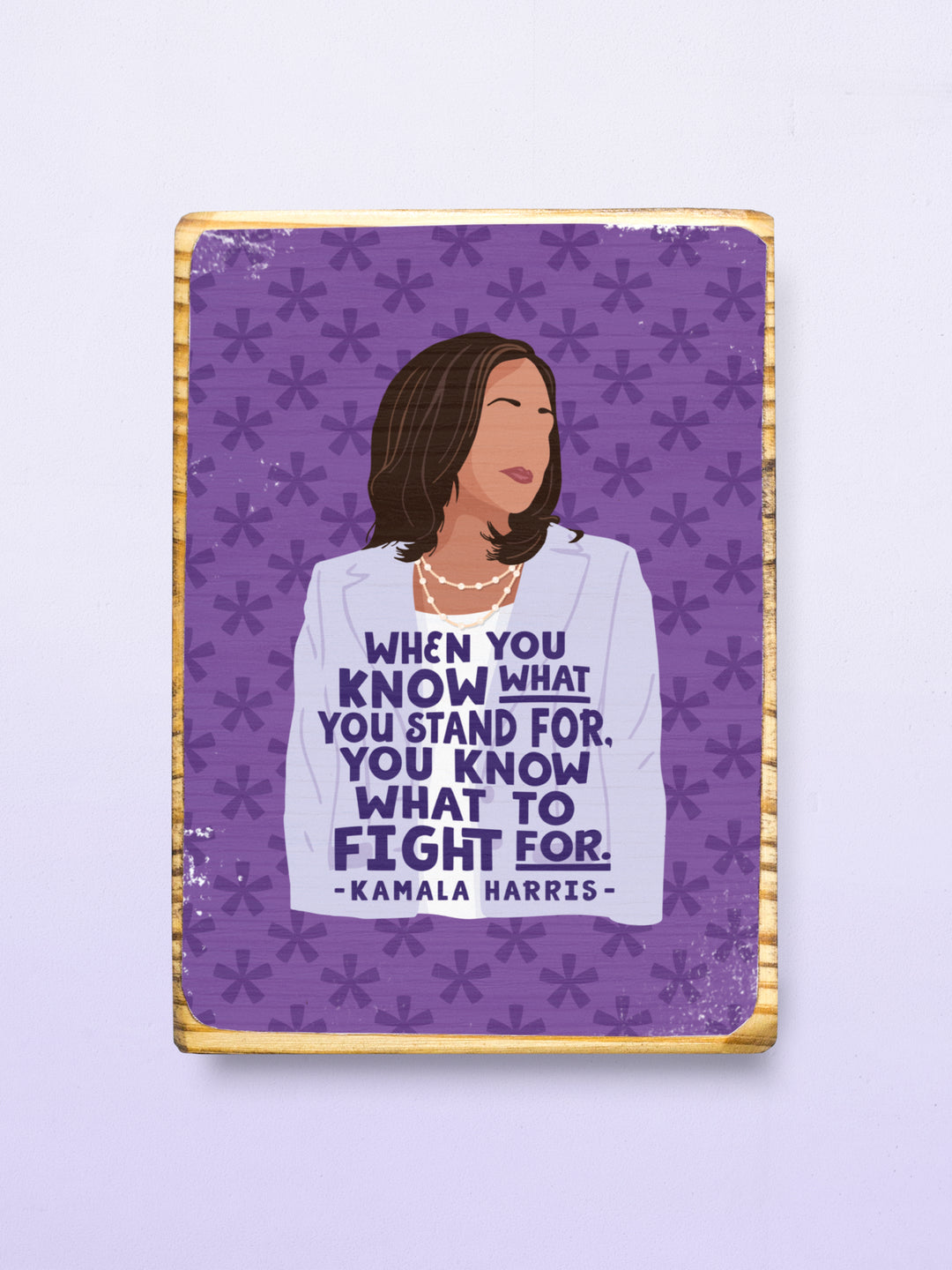 Ms. JD Iconic Woman Quote Wood Wall Art - Kamala Harris