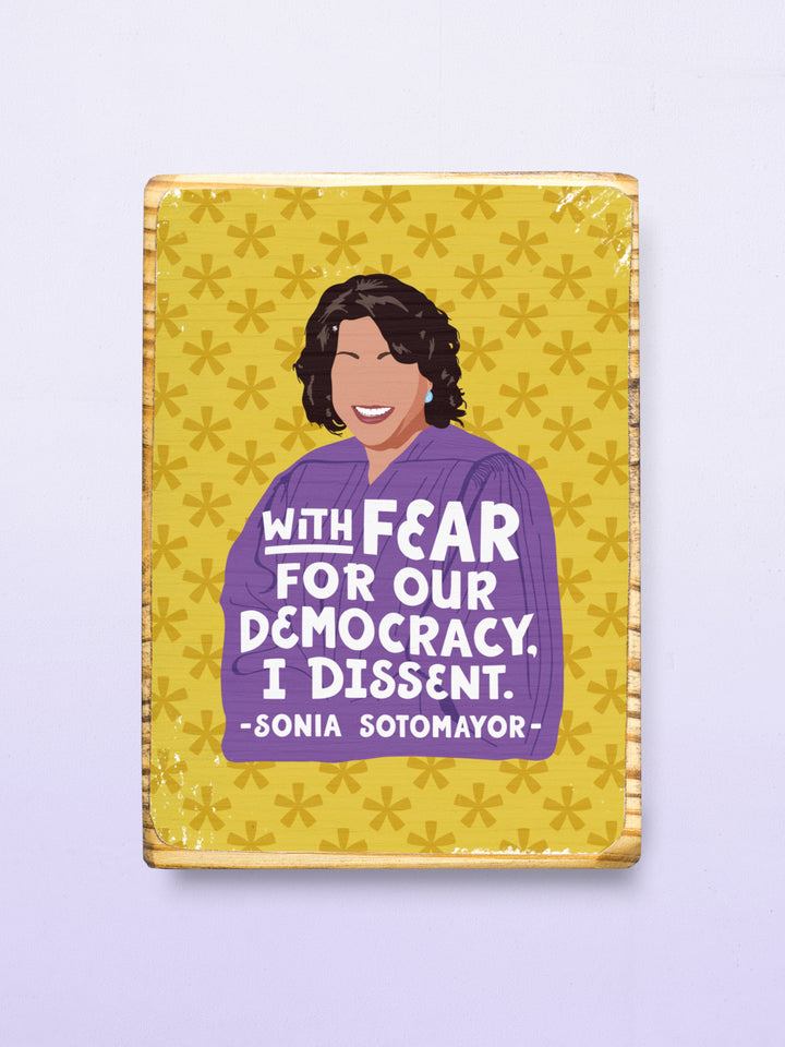 Ms. JD Iconic Woman Quote Wood Wall Art - Sonia Sotomayor