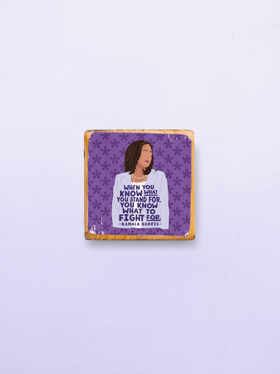 Ms. JD Iconic Woman Quote Wood Wall Art - Kamala Harris