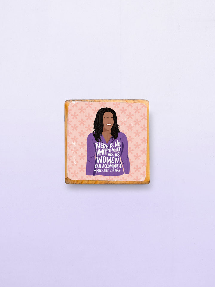 Ms. JD Iconic Woman Quote Wood Wall Art - Michelle Obama