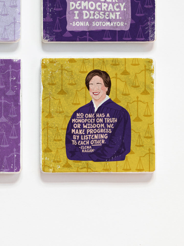 Ms. JD SCOTUS Iconic Woman Supreme Court Justices coaster set of 4