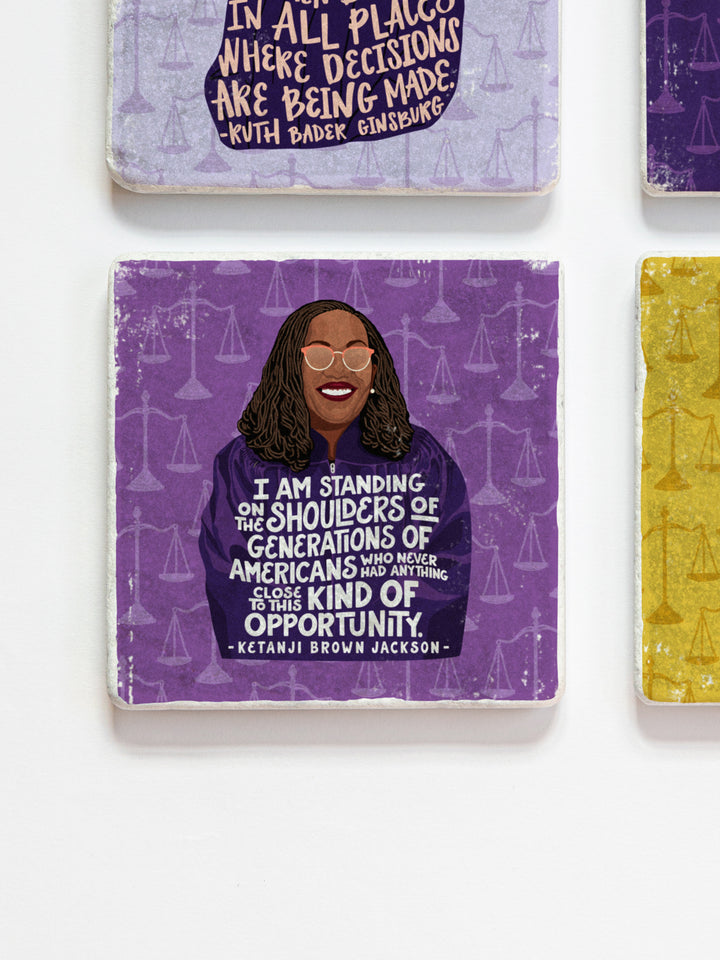 Ms. JD SCOTUS Iconic Woman Supreme Court Justices coaster set of 4