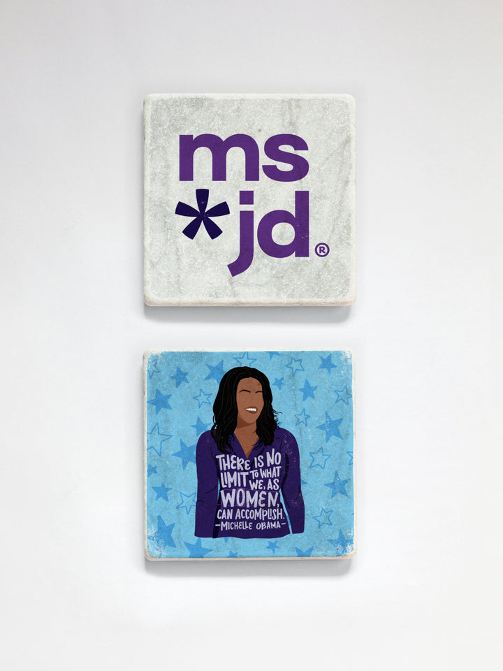Ms. JD - Choose your Favorite Iconic Woman Lawyer coaster 2-pack