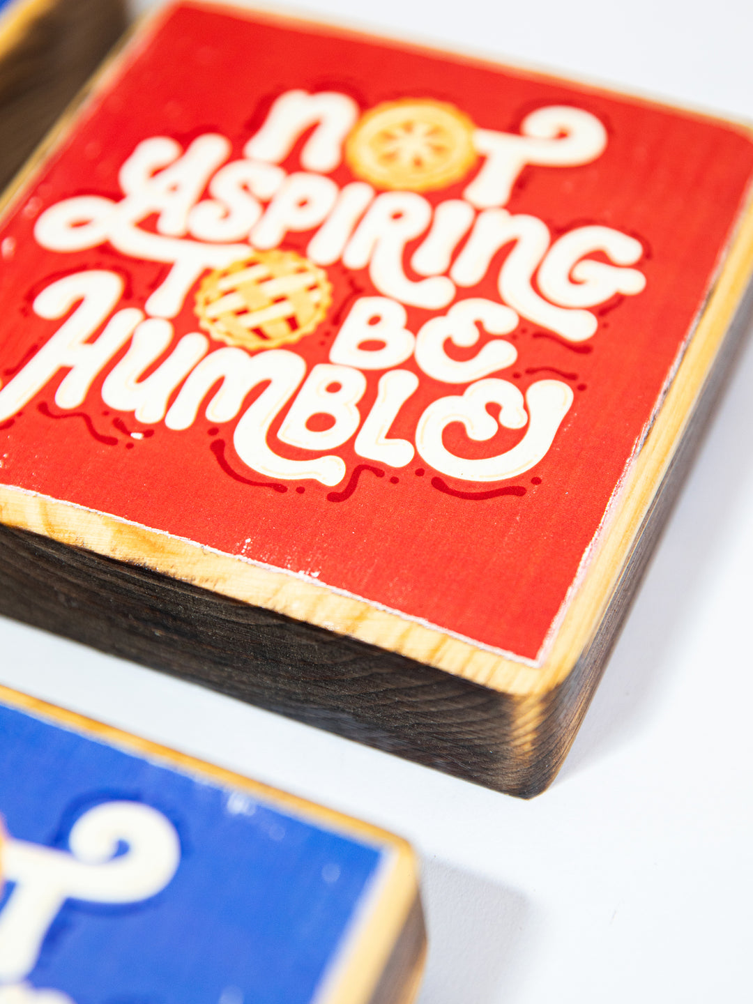 Not Aspiring to be Humble, Pie Illustration Wood Art