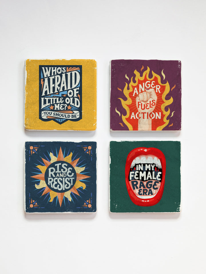 Resistance Art, Build Your Own Marble Coaster Set of 4