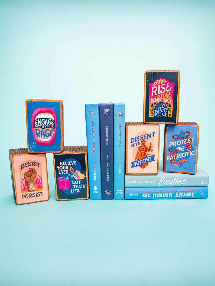 Protest Art Series, Single Wood Bookend
