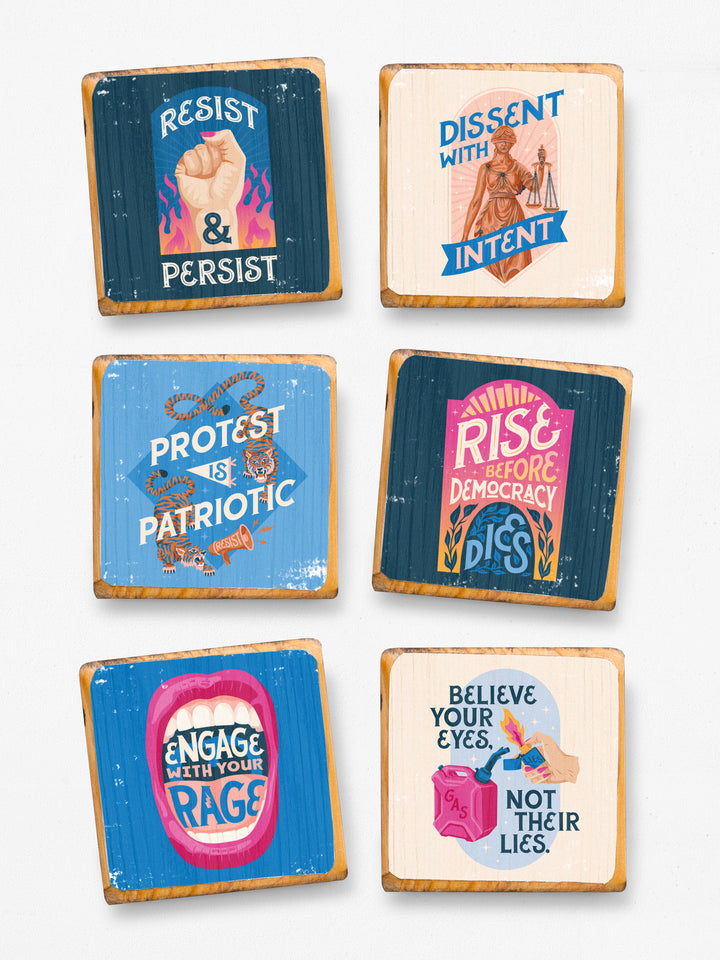 Protest Art Series, Mini Wood Block